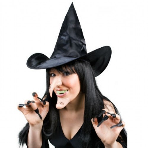 Halloween Cadı Kostüm Şapka Seti